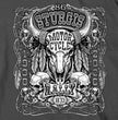 2026 Men's Sturgis Motorcycle Rally Bison Skull Charcoal Short Sleeve T-Shirt - SPB1212