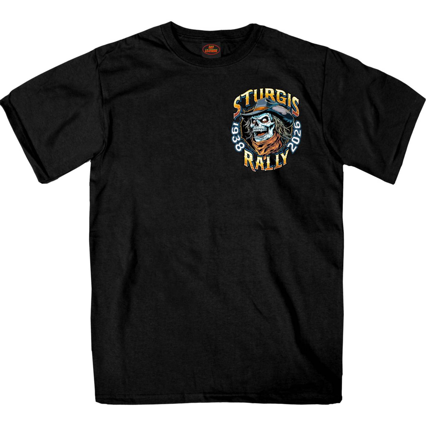 2026 Sturgis Motorcycle Rally Cowboy Skull Men's Black T-Shirt - SPB1214