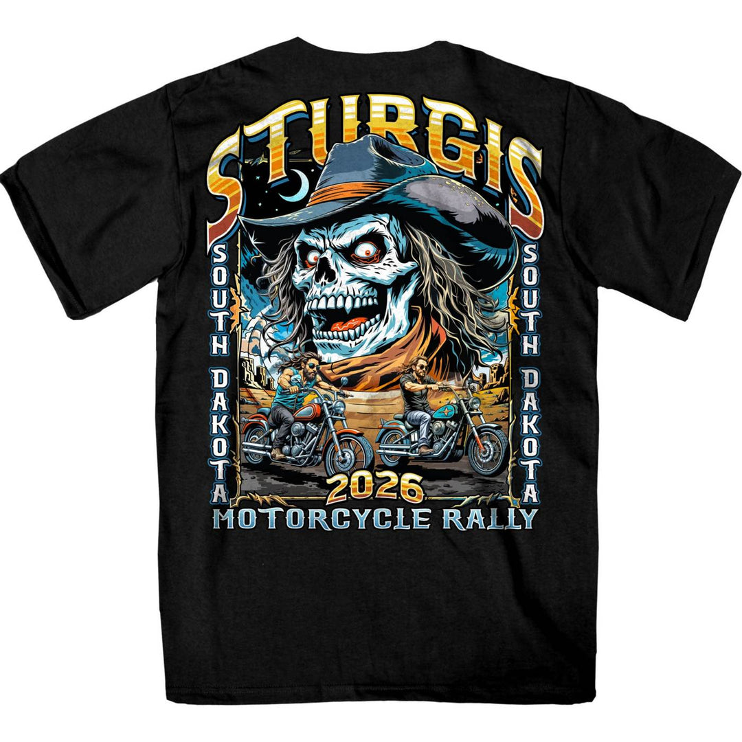 2026 Sturgis Motorcycle Rally Cowboy Skull Men&
