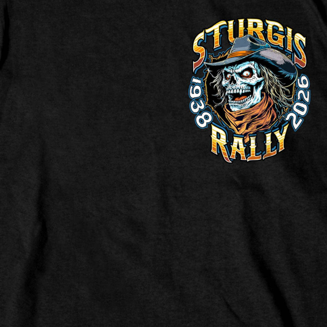 2026 Sturgis Motorcycle Rally Cowboy Skull Men&