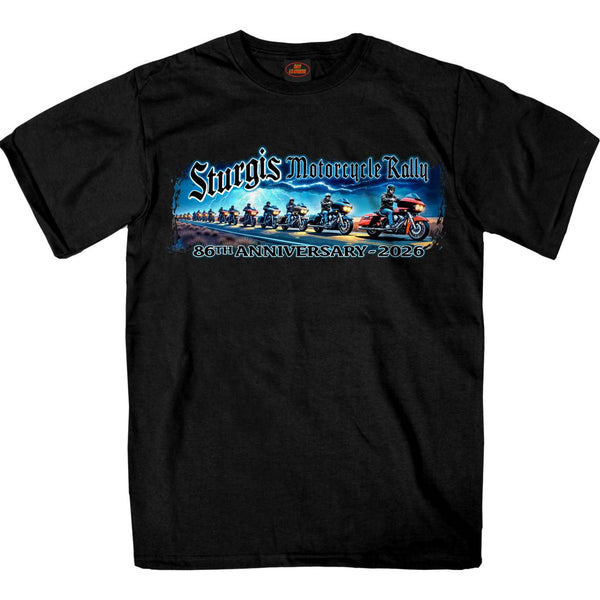 2026 Sturgis Motorcycle Rally Eagle Storm Men's Black Short Sleeve T-Shirt - SPB1216