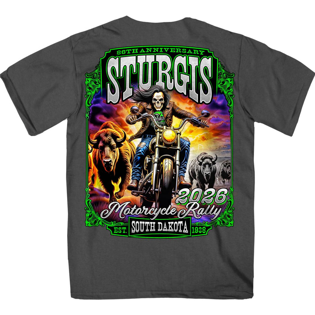 2026 Sturgis Motorcycle Rally Skull Chaser Numone Men&