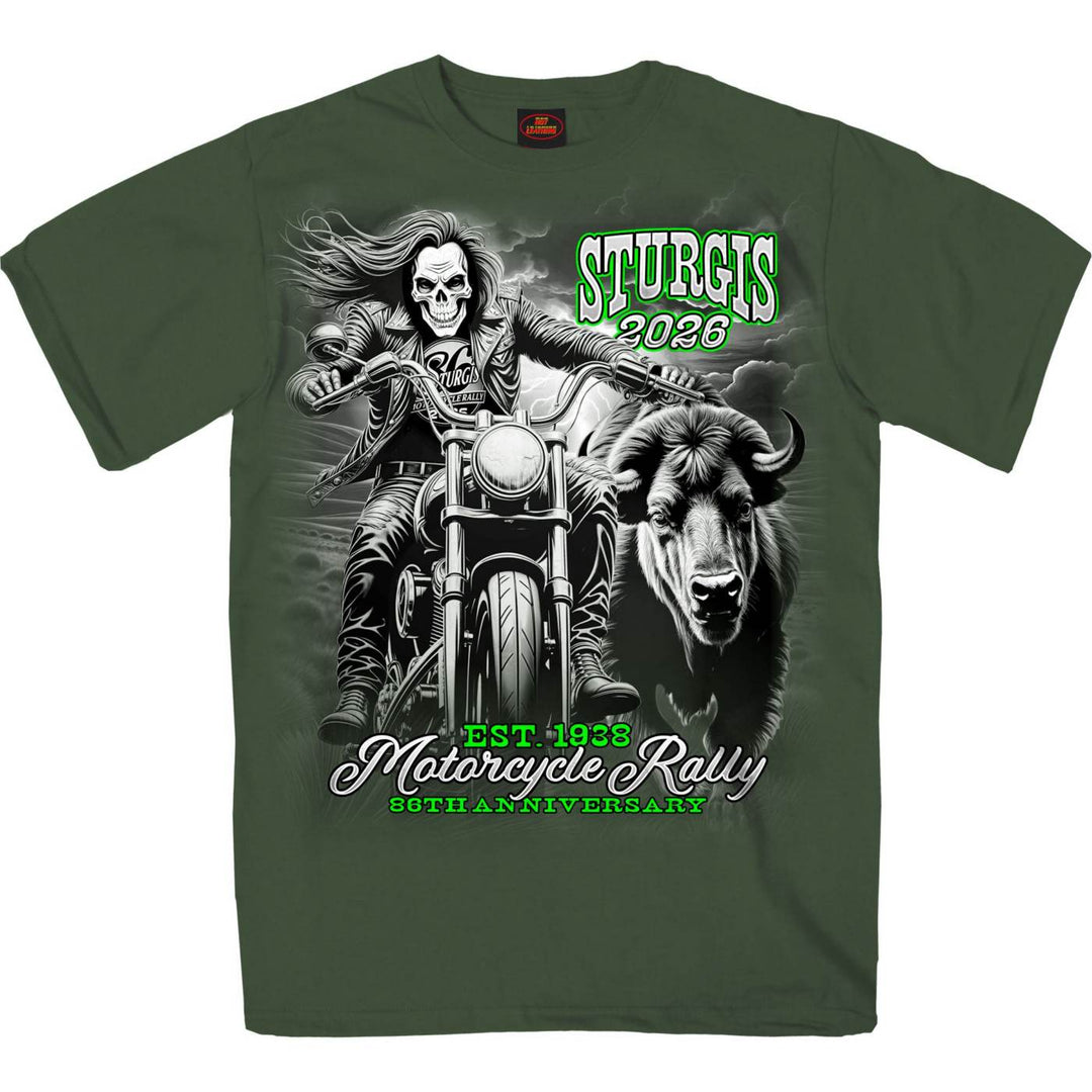 2026 Sturgis Motorcycle Rally Skull Chaser Numone Men&