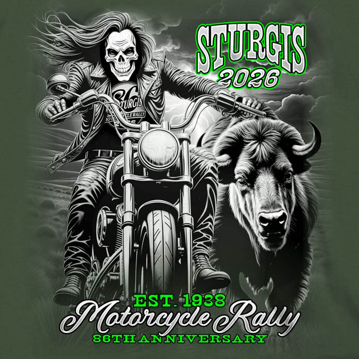 2026 Sturgis Motorcycle Rally Skull Chaser Numone Men&