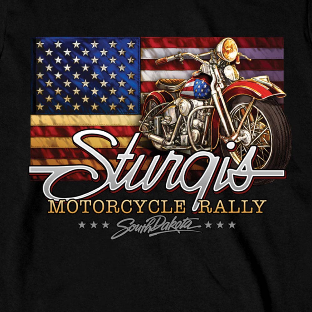 Hot Leathers SPB2094 Men's Black 2023 Sturgis Rally Rushmore Long Sleeve Shirt