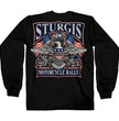 Hot Leathers SPB2103 Men's Black 2023 Sturgis Rally Vintage Patriot Long Sleeve Shirt