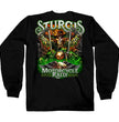 2024 Sturgis #1 Men's Design Eagle & Skull Black Motorcycle Rally Long Sleeve Tee Shirt SPB2109