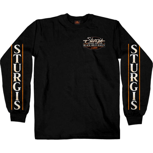 Hot Leathers SPB2113 Men's Black 2024 Sturgis Rally Attractions Long Sleeve Shirt