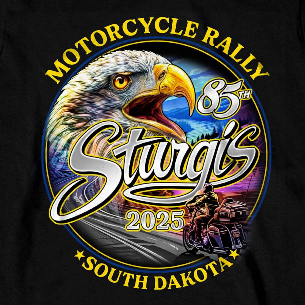 2025 Sturgis Motorcycle Rally Scenic Eagle Black Men&