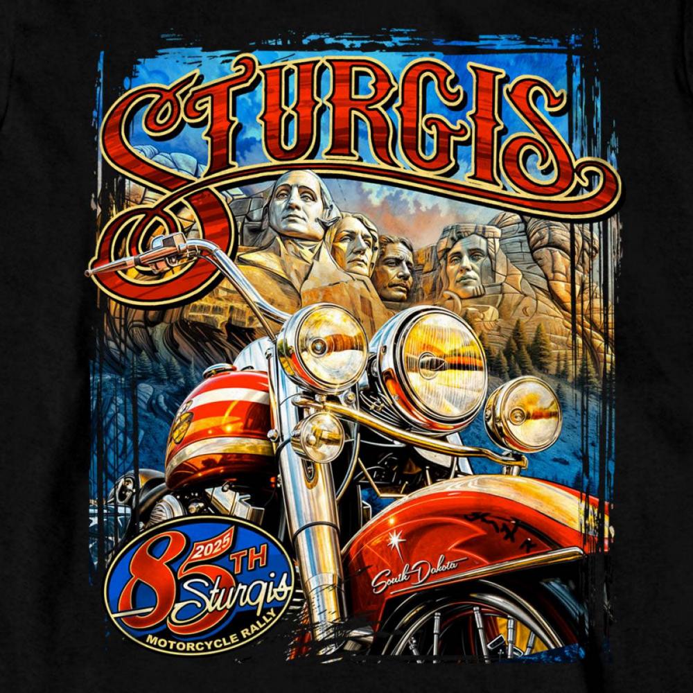 2025 Sturgis Motorcycle Rally Rushmore Black Men&