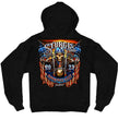Hot Leathers SPB4067 Men's Black 2023 Sturgis # 1 American Double Sided Print Hoodie