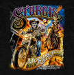 2025 Sturgis Men's Motorcycle Rally #1 Ghost Rider Black Zippered Hooded Sweat Shirt