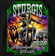 2026 Men's Sturgis Motorcycle Rally Skull Chaser #1 Black Zip-Up Hoodie - SPB4116
