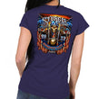 Hot Leathers SPL1825 Women's Navy Blue 2023 Sturgis # 1 American Lady Double Sided T-Shirt