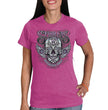 Hot Leathers SPL1828 Women's Heather Pink 2023 Sturgis Antique Sugar Skull T-Shirt