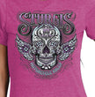 Hot Leathers SPL1828 Women's Heather Pink 2023 Sturgis Antique Sugar Skull T-Shirt