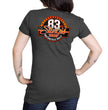 Hot Leathers SPL1845 Women's Charcoal 2023 Sturgis Rally Logo Short Sleeve T-Shirt