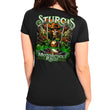 2024 Sturgis #1 Women's Design Eagle & Skull Black Motorcycle Rally T-Shirt SPL1886