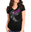 2025 Sturgis Women's Motorcycle Rally Dandelion Black Ladies T-Shirt