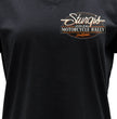 2026 Ladies Sturgis Motorcycle Rally Attractions Black Short Sleeve V-Neck T-Shirt - SPL1932