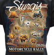 2026 Ladies Sturgis Motorcycle Rally Attractions Black Short Sleeve V-Neck T-Shirt - SPL1932