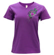 2026 Ladies Sturgis Motorcycle Rally Cross de Lis Purple Short Sleeve V-Neck T-Shirt - SPL1941