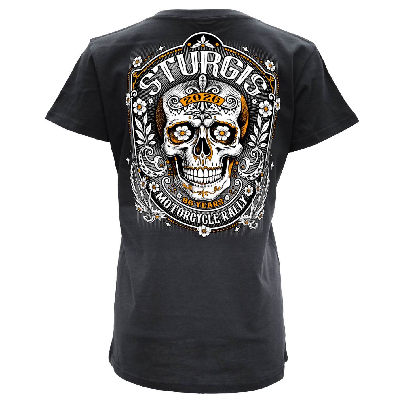 2026 Ladies Sturgis Motorcycle Rally Rushmore Black Short Sleeve V-Neck T-Shirt - SPL1949