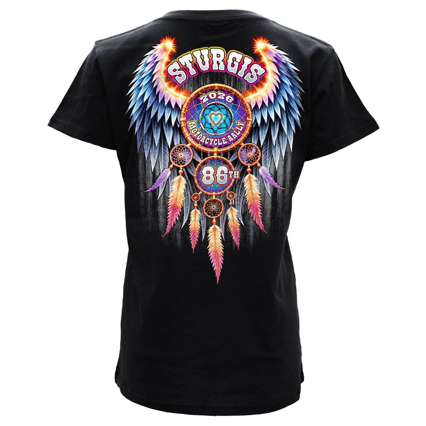 2026 Ladies Sturgis Motorcycle Rally Dream Catcher Pink Short Sleeve T-Shirt - SPL1952