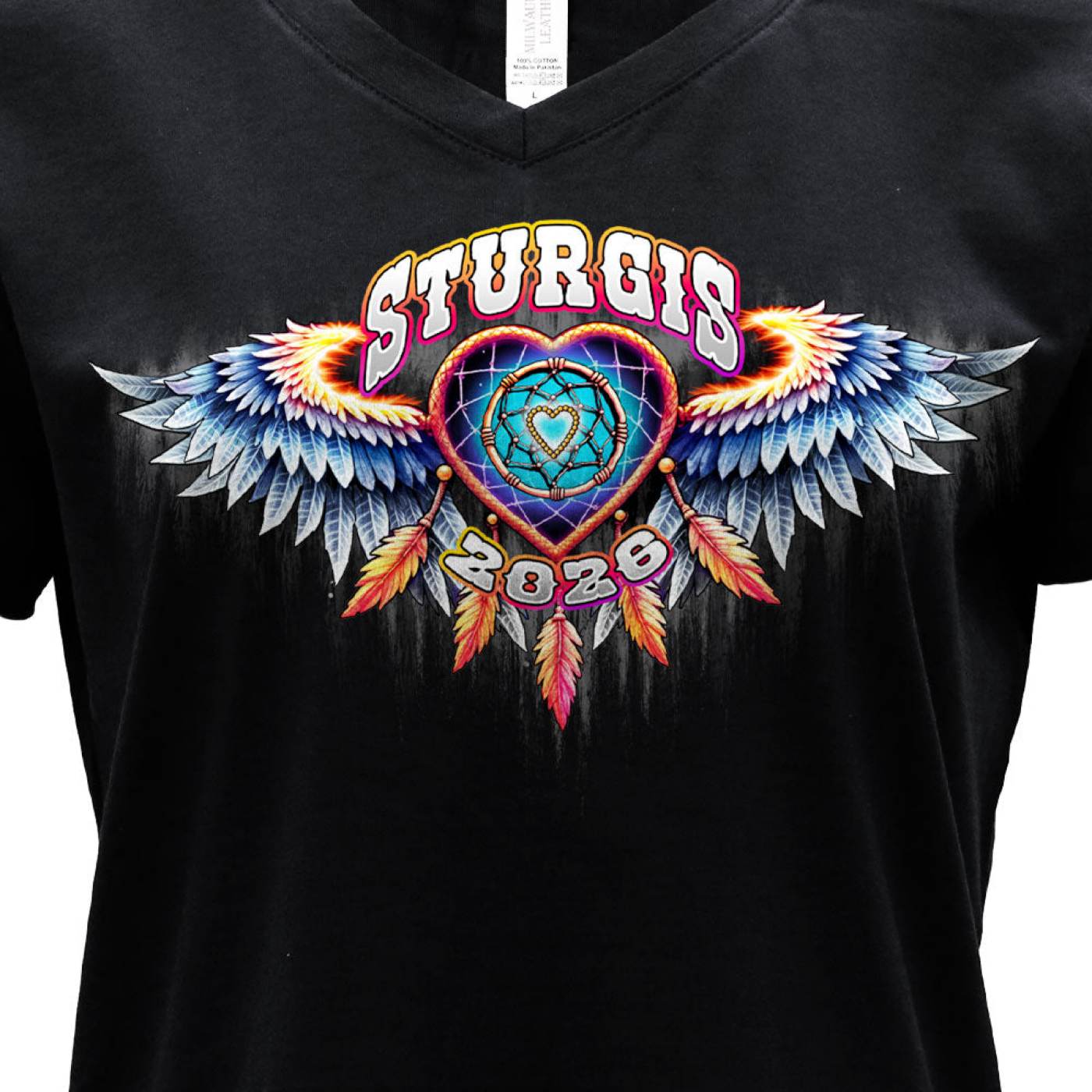 2026 Ladies Sturgis Motorcycle Rally Dream Catcher Pink Short Sleeve T-Shirt - SPL1952