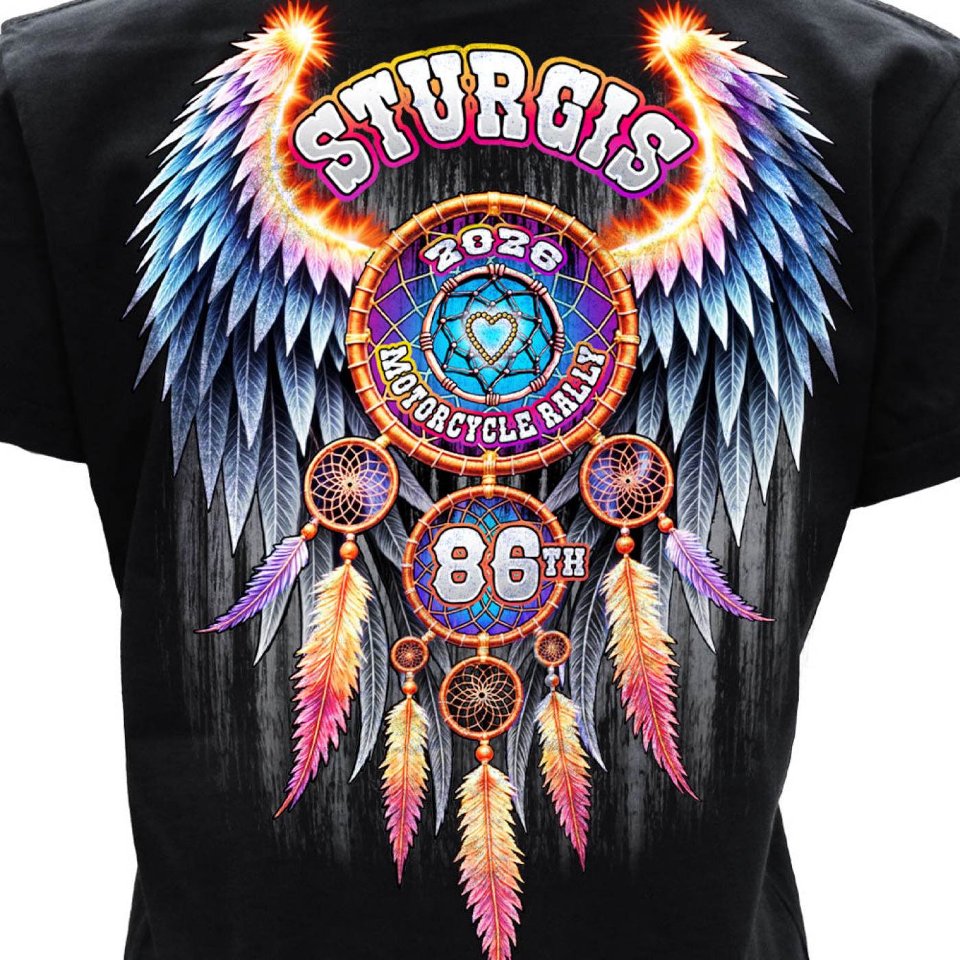 2026 Ladies Sturgis Motorcycle Rally Dream Catcher Pink Short Sleeve T-Shirt - SPL1952