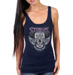 Hot Leathers SPL2860 Women's Navy 2023 Sturgis Antique Sugar Skull Tank Top Shirt
