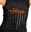 2025 Sturgis Women's Motorcycle Rally Skeleton Hands Ash Ladies Tank Top