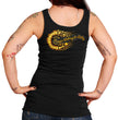 2025 Sturgis Women's Motorcycle Rally Sunflower Skulls Black Ladies Tank Top