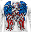 2026 Ladies Sturgis Motorcycle Rally Flag Heart Angel White Long Sleeve Shirt - SPL3900