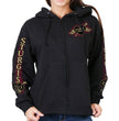 Hot Leathers SPL4848 Women's Black 2023 Sturgis Rose Wings Hoodie