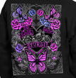 2026 Ladies Sturgis Motorcycle Rally Butterflies and Roses Black Zip-Up Hoodie - SPL4891