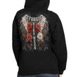 2026 Ladies Sturgis Motorcycle Rally Leather Wings Black Zip-Up Hoodie - SPL4893