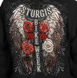 2026 Ladies Sturgis Motorcycle Rally Leather Wings Black Zip-Up Hoodie - SPL4893