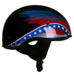 Hot Leathers HLT68 Eagle Wings Black Advanced DOT Approved Motorcycle Skull Cap Half Helmet