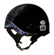 Hot Leathers HLT68 Eagle Black Advanced DOT Approved Motorcycle Skull Cap Half Helmet Biker