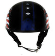 Hot Leathers HLT68 American Flag Black Glossy Motorcycle Skull Cap Half Helmet DOT Approved