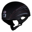 Hot Leathers Tribal Black Motorcycle Skull Cap Half Helmet DOT Approved HLT68