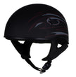 Hot Leathers Tribal Black Motorcycle Skull Cap Half Helmet DOT Approved HLT68