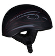 Hot Leathers Tribal Black Motorcycle Skull Cap Half Helmet DOT Approved HLT68