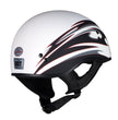 Hot Leathers Tribal White Motorcycle Skull Cap Half Helmet DOT Approved HLT68