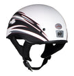 Hot Leathers Tribal White Motorcycle Skull Cap Half Helmet DOT Approved HLT68