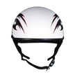 Hot Leathers Tribal White Motorcycle Skull Cap Half Helmet DOT Approved HLT68