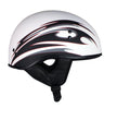 Hot Leathers Tribal White Motorcycle Skull Cap Half Helmet DOT Approved HLT68