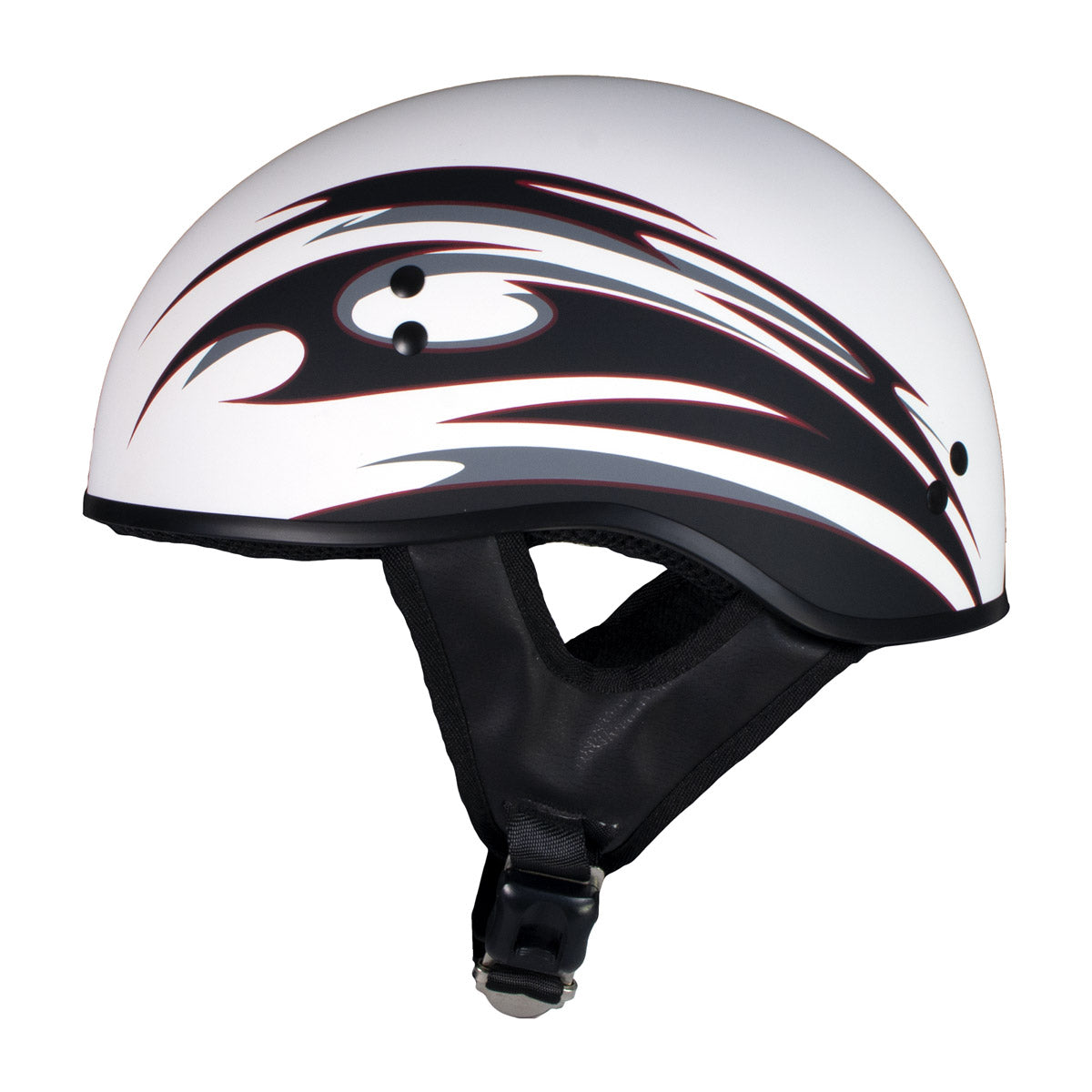 gloss white half helmet motorcycle Daytona Cruiser- Hi-Gloss 2XL Its designed to provide high level protection to the rider in the event of a crash Hot Leathers Tribal White Motorcycle