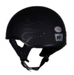 Hot Leathers HLT68 Type-1 Flat Black Flames Motorcycle DOT Approved Skull Cap Half Helmet